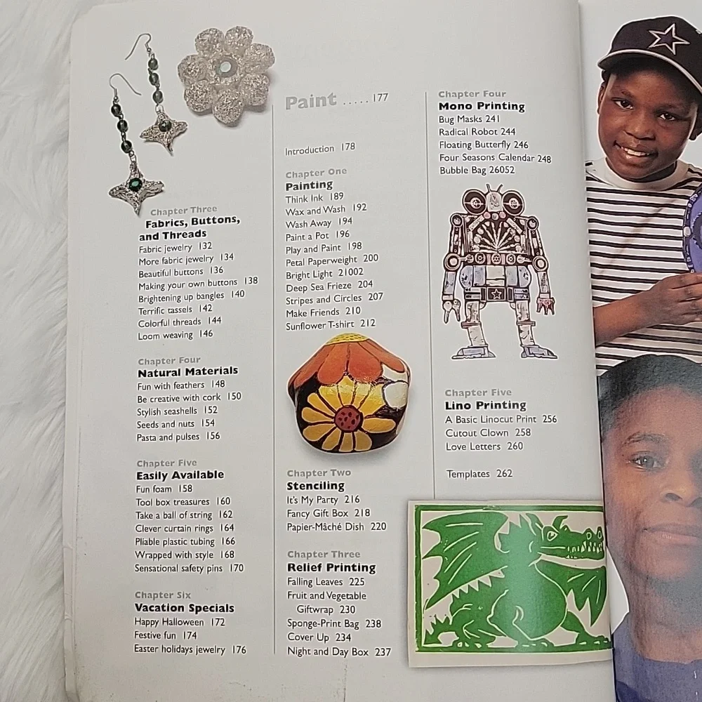 ART FOR‎ CHILDREN Step-By-Step Guide Models Jewelry Painting Natural Materials